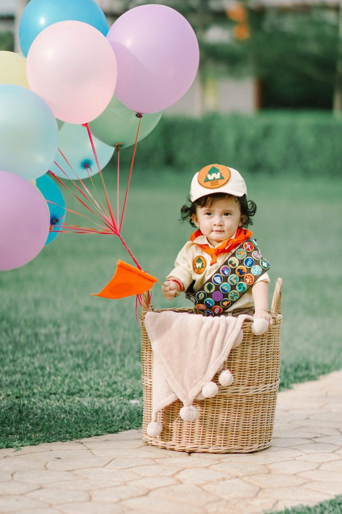 Child with balloons